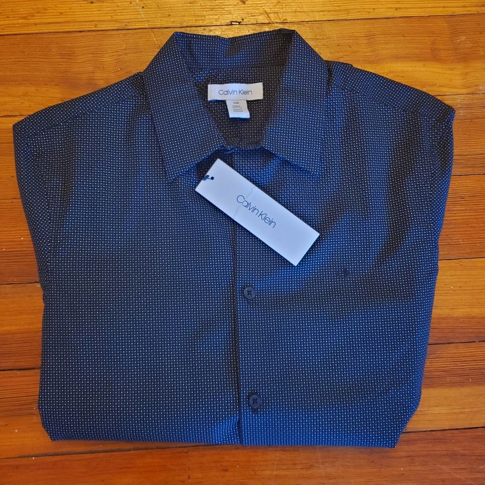 New black Calvin Klein button down shirt